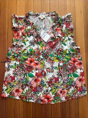 NWT Roller Rabbit Ashbury Floral Steffie top